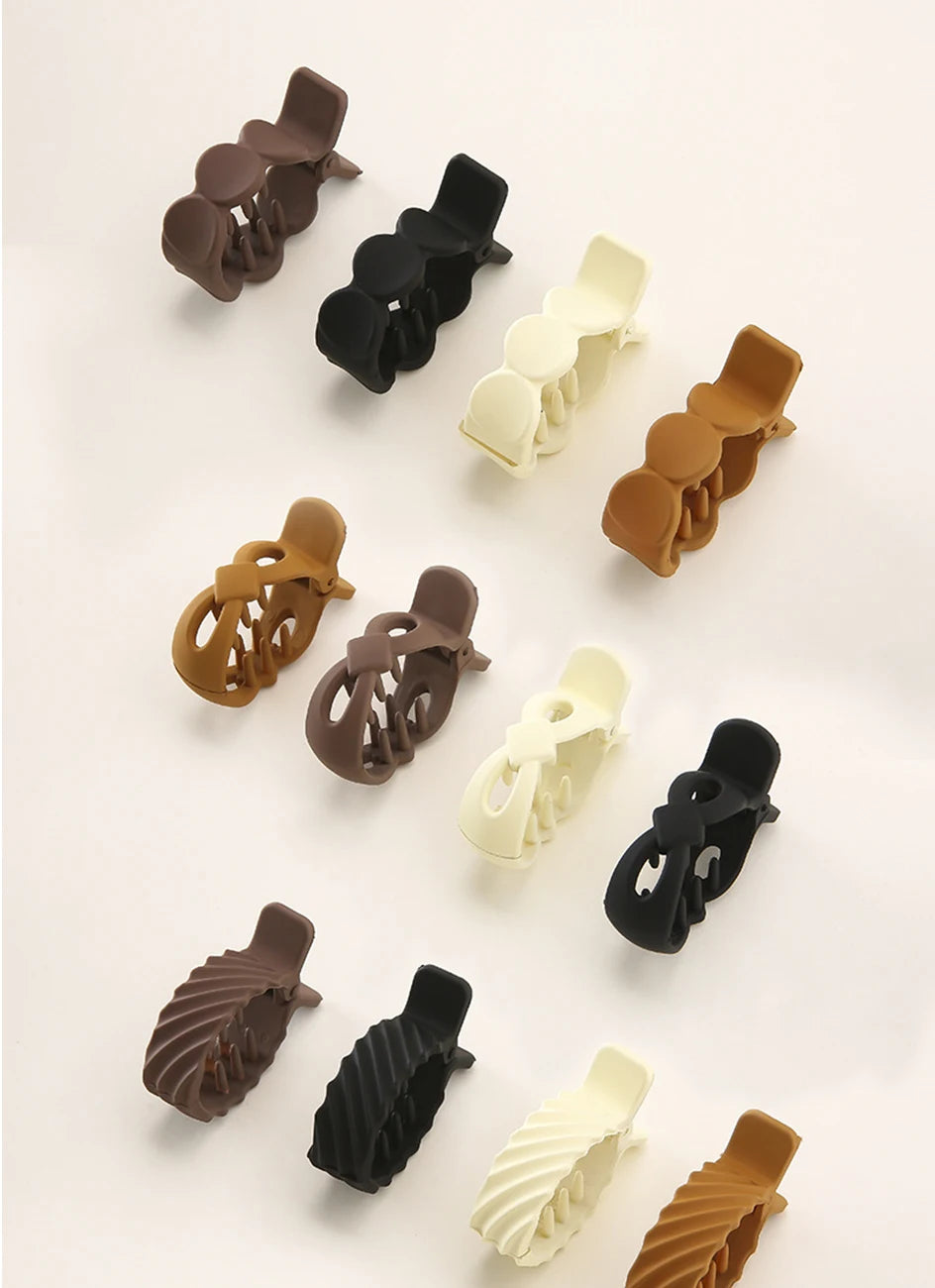 Rund hårklämma i frostad akryl