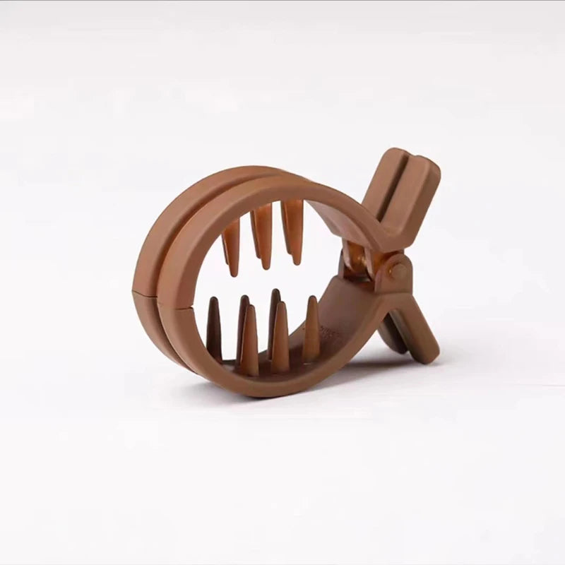 Rund hårklämma i frostad akryl