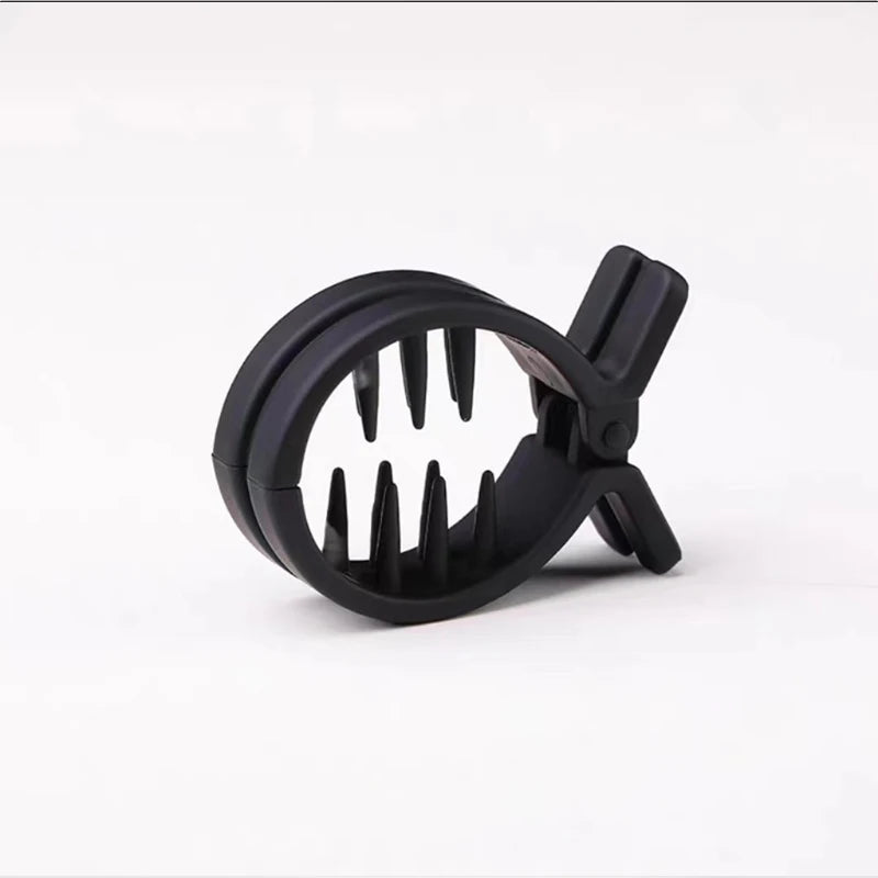 Rund hårklämma i frostad akryl