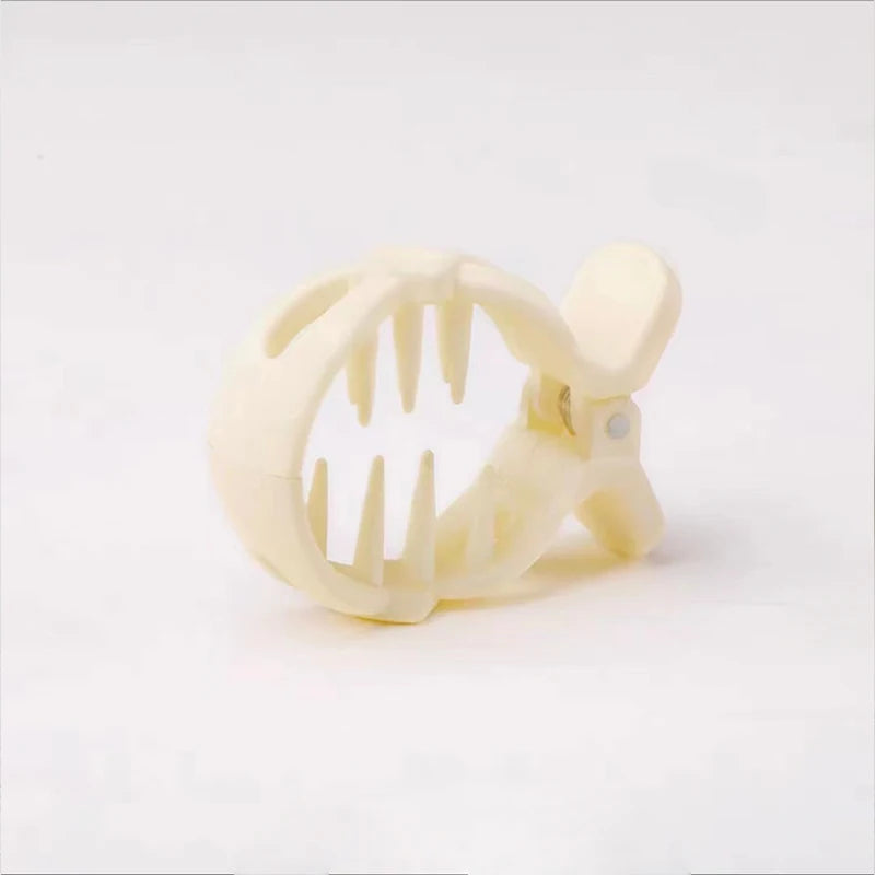 Rund hårklämma i frostad akryl