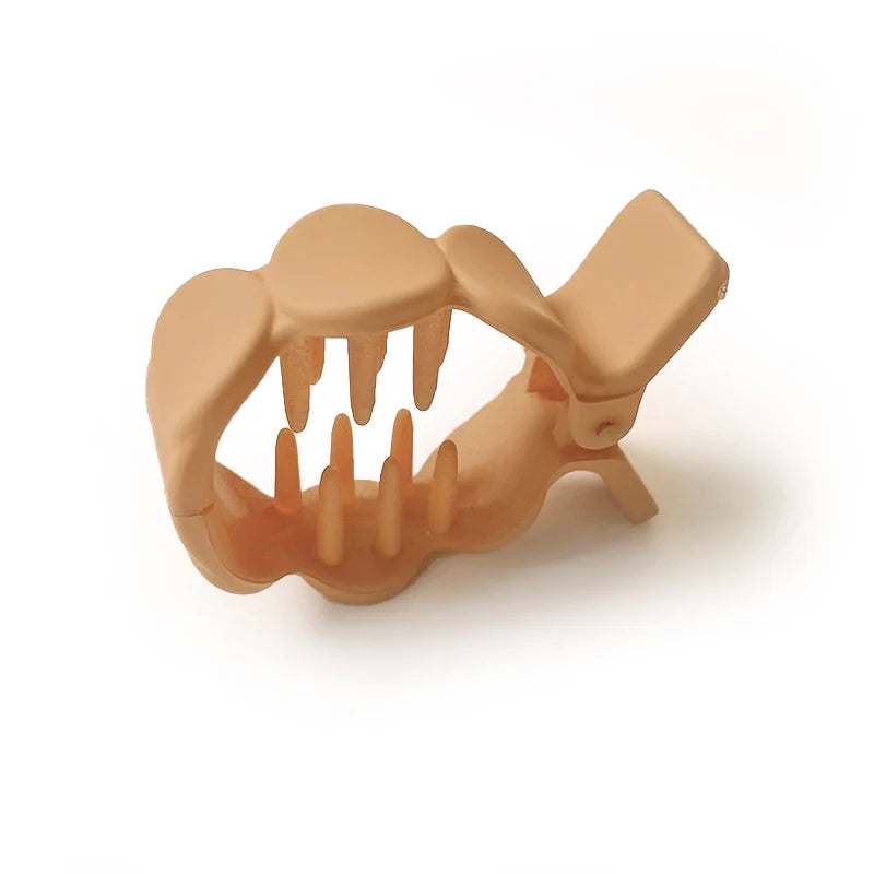 Rund hårklämma i frostad akryl