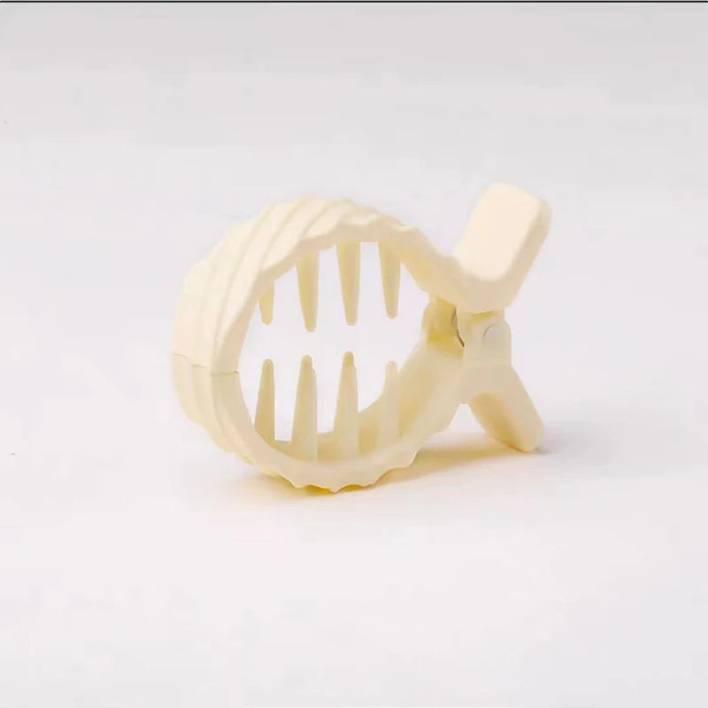 Rund hårklämma i frostad akryl