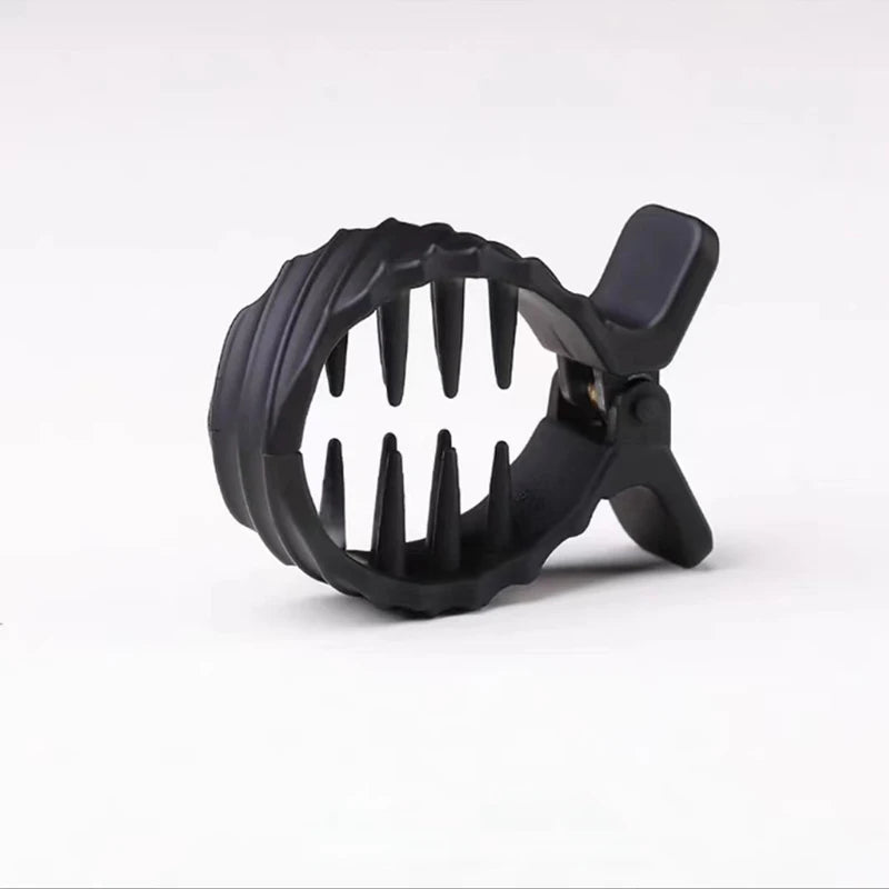 Rund hårklämma i frostad akryl