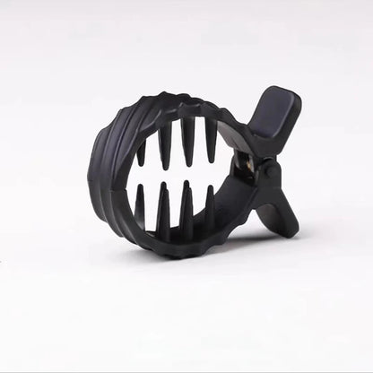 Rund hårklämma i frostad akryl