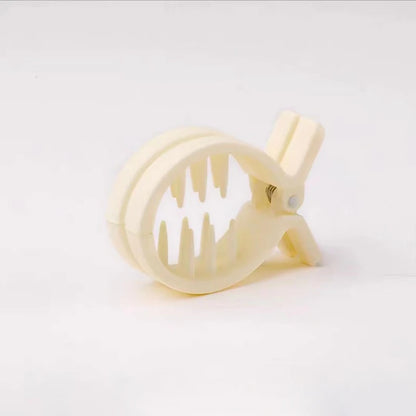 Rund hårklämma i frostad akryl