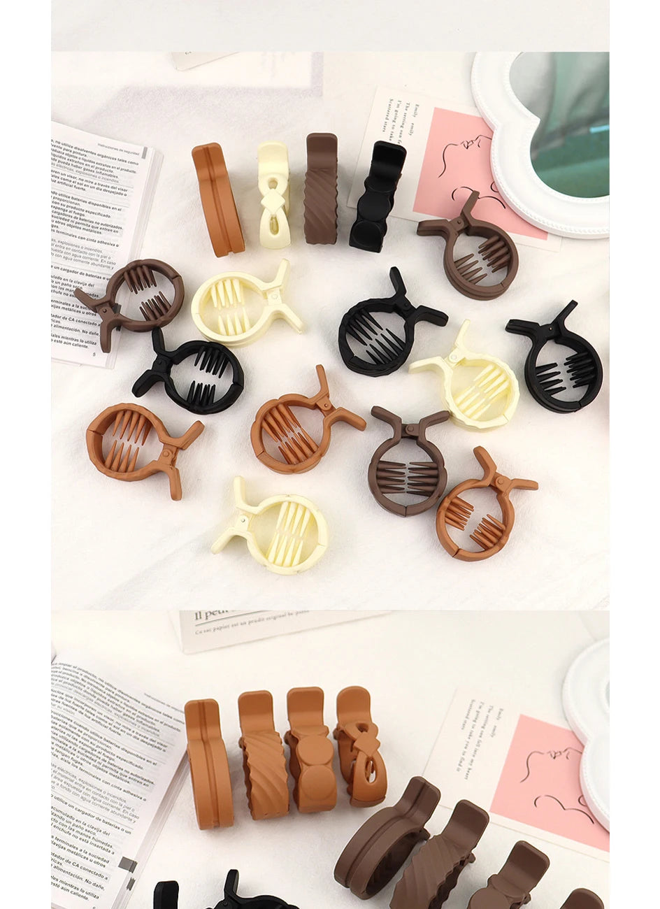 Rund hårklämma i frostad akryl