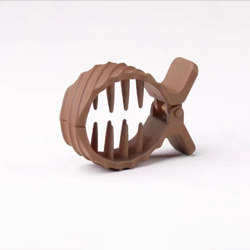 Rund hårklämma i frostad akryl