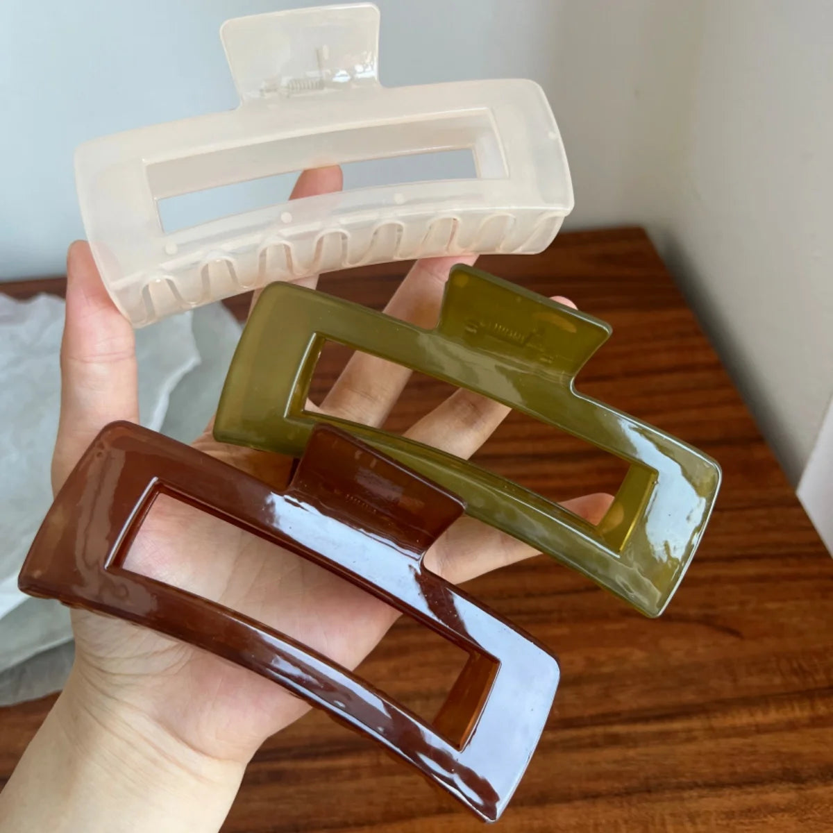 Hårklämma XL blank - 13 cm