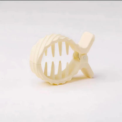 Rund hårklämma i frostad akryl