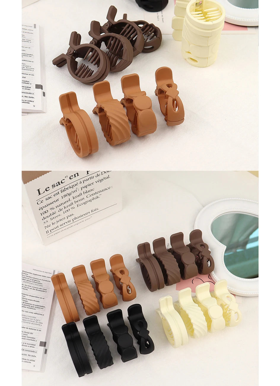 Rund hårklämma i frostad akryl